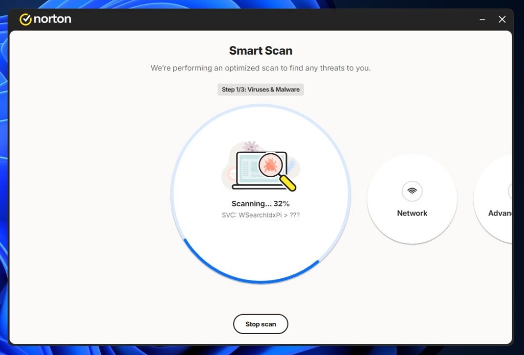 scanning norton